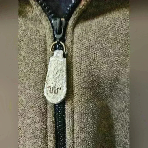 King Ranch Men's Grey Fleece Zip Up Vest - Picture 3 of 6